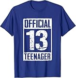 Photo Gallery akoxbfh teenager 13 years old gifts 13th birthday unisex t shirt bluexxl