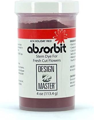 Design Master Absorbit Stem Dye for Fresh Cut Flowers Matte Finish Systemic (Holiday Red)