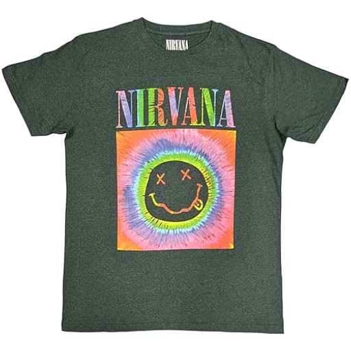 Rock Off officially licensed products Nirvana Happy Face Glow Box Oficial Camiseta para Hombre (Small) | Ya disponible en tu tienda friki favorita! En mundofriki.es!
