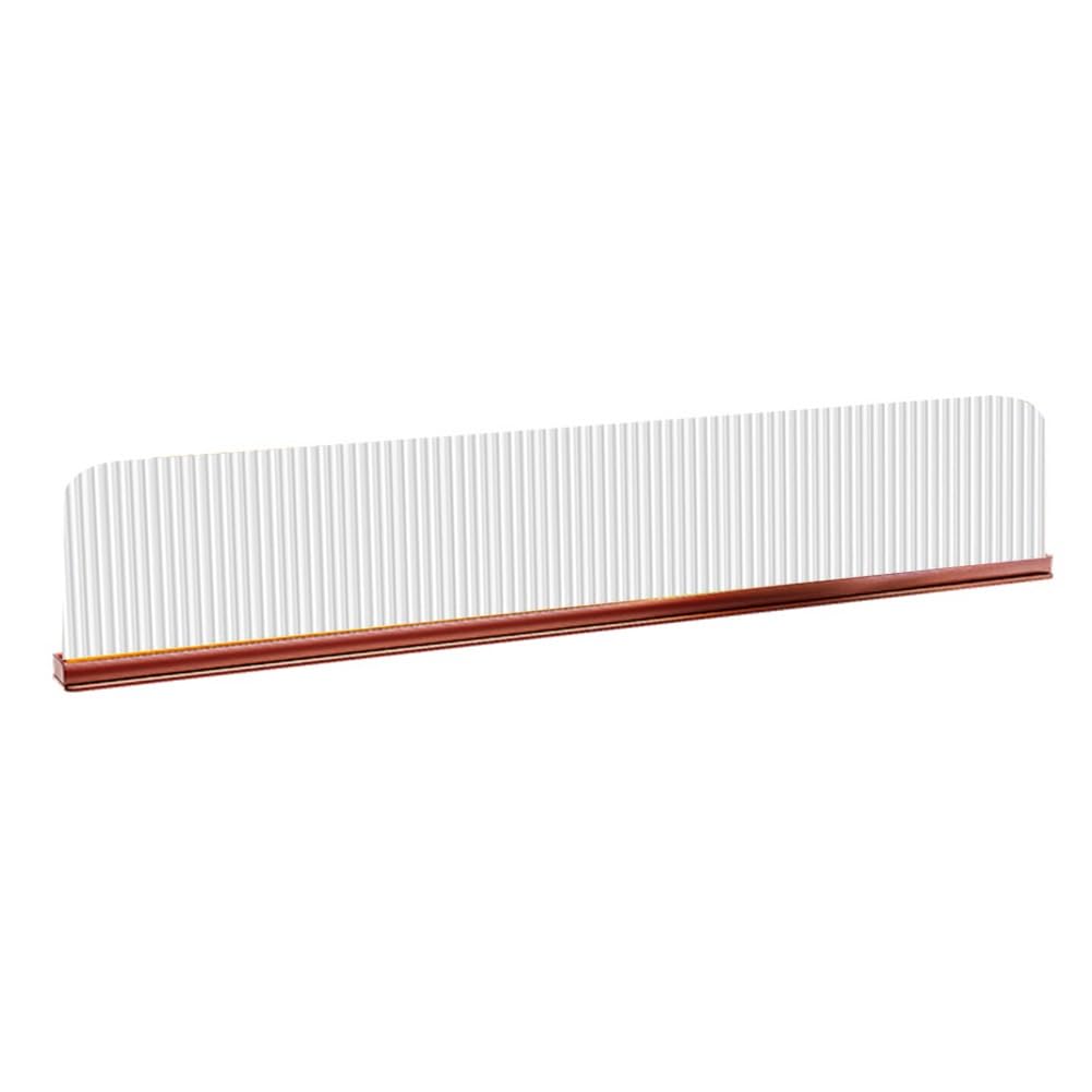 GHFXSCV Table Separator, Dividers For Dining Areas, Striped Glass Restaurant Partitions, Stainless Raised Aisle Office Decorative Countertop Desk Divider Low Fence(Clear-A,39.3x11.8 in)