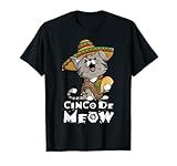 Cinco De Meow Shirt with Smiling Cat Taco and Sombrero Men Women Girls Kids T-Shirt