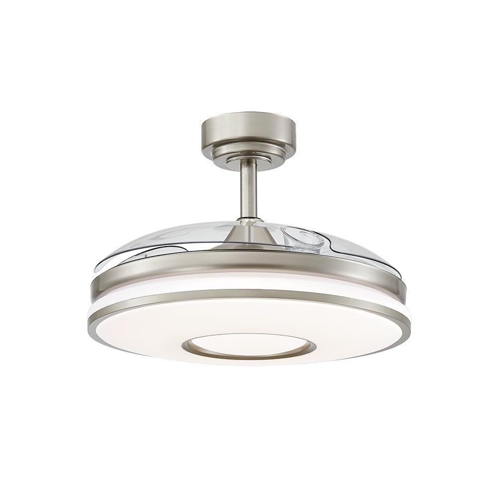 Ventilador con plafon led DANI cromo con motor DC FABRILAMP