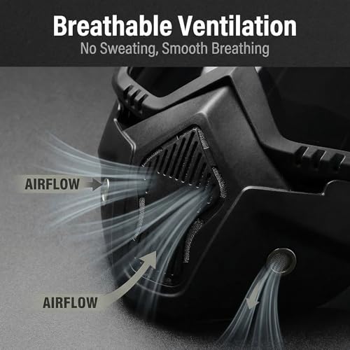 Image of Motorcycle Face Mask Full Face,Dirt Bike Goggles Motocross, ATV, Offroad, Riding Racing Goggles for Men Women
