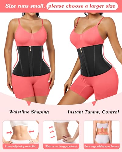 Image of Women Waist Trainer Cincher 3 Straps Tummy Control Body Shaper