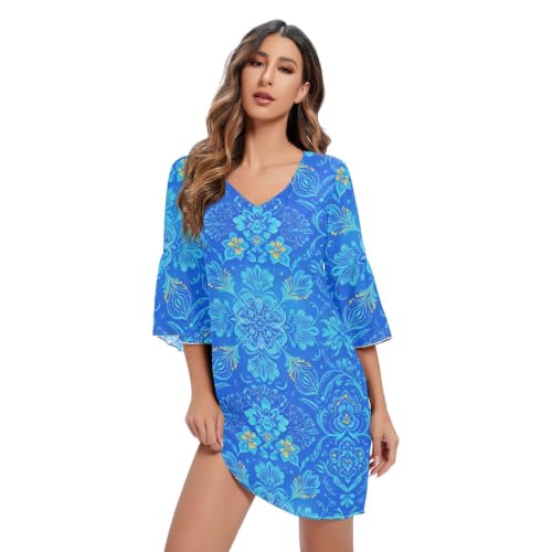 Robe en mousseline de soie douce de qualité premium au design damassé chic