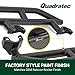 Quadratec QRC Rock Sliders, Set of 2 - Fits Jeep Wrangler Rubicon JK 2007-2018 - Fits with Your Factory Rubicon Rock Rails - Solid Welded One-Piece Design - Side Step Running Boards (4-Door)