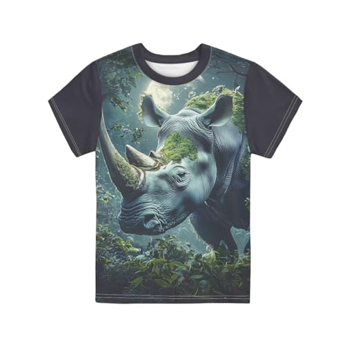 Image of Xhuibop Kids T Shirts for Boys Size 3-16 Girls Short Sleeve Sportswear Active Tops