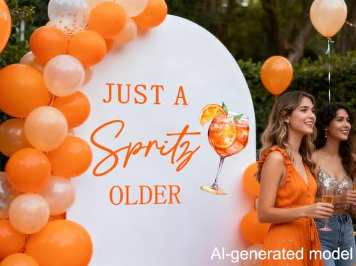 Vinilo Decorativo 'Just a Spritz Older' Naranja 35.5x11.8 in miniatura 3