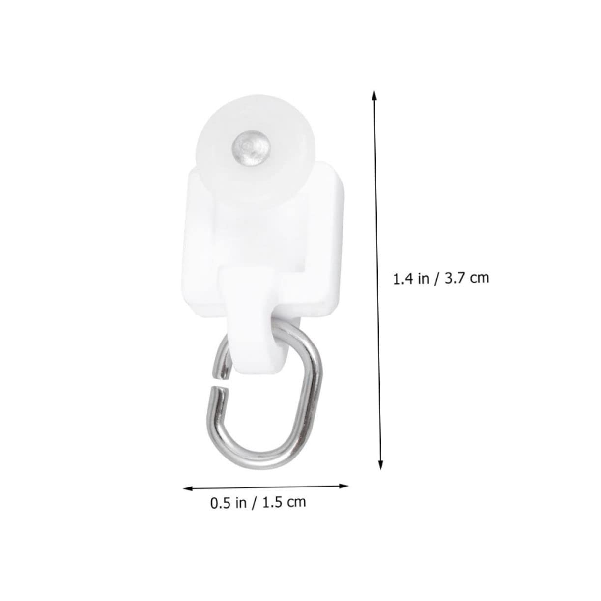 Unomor Curtain Hooks 100 Pack Heavy Duty Track Pulleys for Runners Easy to Install Fit Vertical Curtains