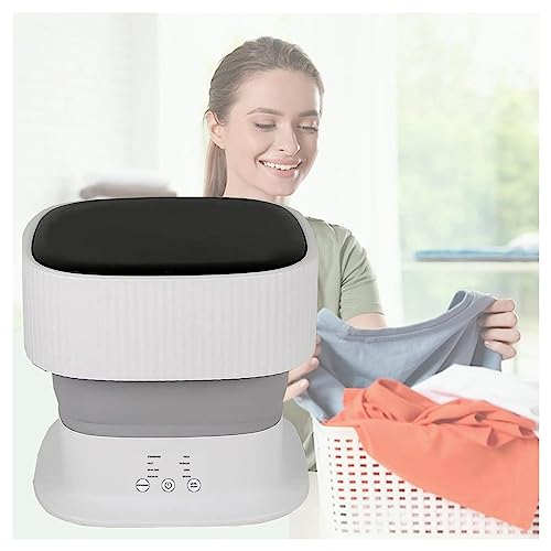 ポータブル洗濯機, 9L 洗濯機 小型, 60w ハイパワー、350RPM 脱水 小型洗濯機 ウォッシャー ポータブル 下着/靴下/タオル/マスク/赤ん坊の服 一人暮らし 介護用 家庭用 別洗い 省エネ 節水
