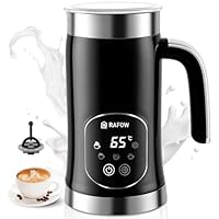 Milk Frother Electric 5 in 1-350ml Large Capacity Milk Steamer Automatic Milk Frothers Silent Operation Milk Heater and Warmer Hot & Cold Milk Foamer for Latte Coffee Chocolate