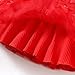 Baby Girl Butterfly Dress Baby Princess Short Sleeve Party Dress（Red,6-12Months