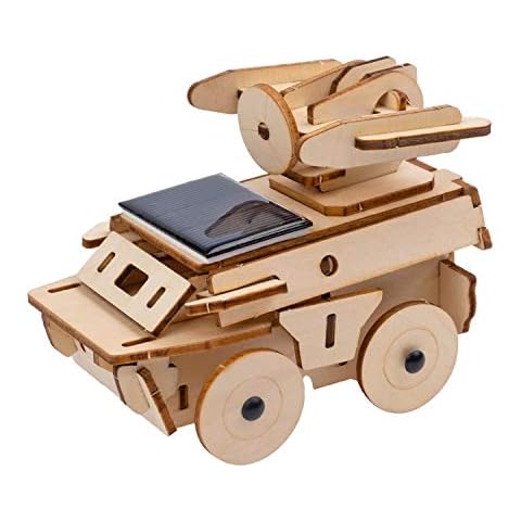 Allessimo - Solar 3D Solar Puzzle - Radar Vehicle Model Kit (64pcs), Solar Powered DIY Assembly - Adults Kids, Ages 6+ Cover
