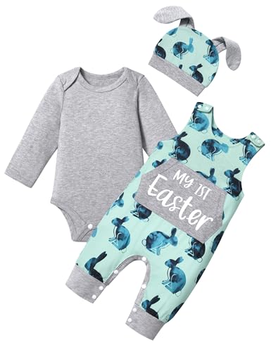 BAVADER Baby Boy Easter Outfit 6-9 Months My First Easter Baby Boy Outfit Baby Easter Outfit Boy Easter Outfits for Baby Boys Infant Boy Easter Outfit 1st Easter Baby Boy Outfit Bunny