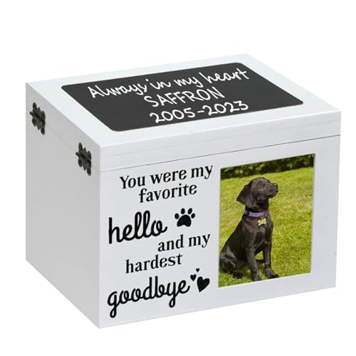 Urnes pour Animaux de Compagnie pour Chiens, boîte de crémation pour Animaux de Compagnie - Souvenirs et Cendres de Chien avec Cadre Photo | Souvenirs et Cendres de Grands Chiens, boîte Photo pour