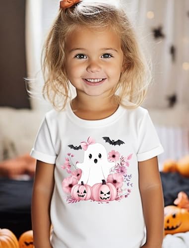 Boys Halloween Shirt Kids Pumpkin T-Shirts Girls Toddler Spooky Ghost Clothes Funny Graphic Tee 20253