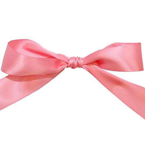Image of Morex Ribbon 08822 /50-153 Double Face Satin Ribbon, 7 /8 inch x 50 Yd, Sherbert