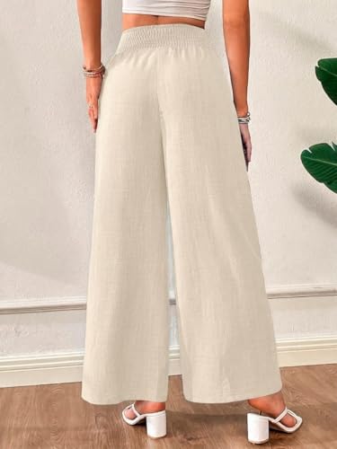Image of Vogaan Trousers for Women | Women's Loose Fit Trousers | Women's High-Waisted Wide Leg Pant | Women Trousers Pants | Korean Trousers for Holiday
