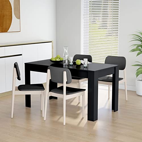 GuyAna Mesa de Comedor de Madera contrachapada Negro 140x74,5x76 cm Mesa Cocina Extensible Muebles Comedor Mesa Comedor pequeña mesas de Cocina