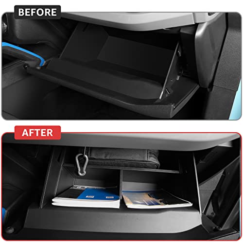 Ecarzo Glove Box Organizer For 2021 2022 2023 Ford Bronco Customed Glove Compartment Organizer Insert Divider Storage Accessories #TOP1