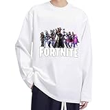 [MYDYHKX] ロングTシャツ フォートナイト 長袖Tシャツ 丸首 綿100% おしゃれ 秋服 カジュアル ゆったり カットソー 柔らかい肌触り 快適 部屋着 ティーシャツ 2XL