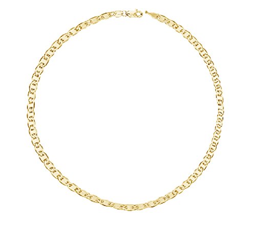 Ritastephens 14k Yellow Gold Mariner Link Foot Chain Anklet Ankle Bracelet 1.7 Mm 10 Inches