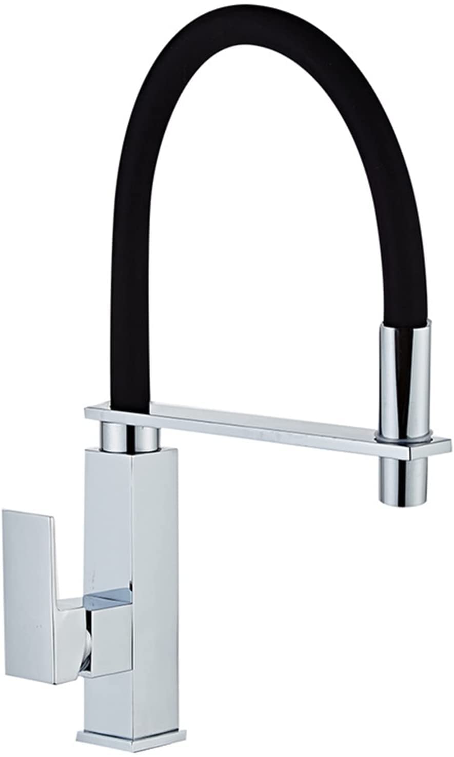 Robinet d'évier de cuisine à arc élevé mitigeur laiton moderne monté sur le pont