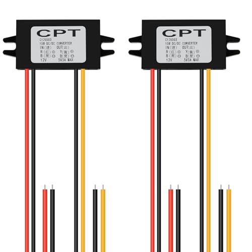 Image of 2Pcs DC Converter Waterproof 12V /24V to 5V Converter Step Down Module 3A 15W Power Adapter Voltage Regulator Car Power Converter Adapter