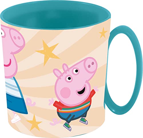 ALMACENESADAN, 4945, Pack vuelta al cole Peppa pig; compuesto por taza microondas 350ml, productos reutilizables, sin BPA