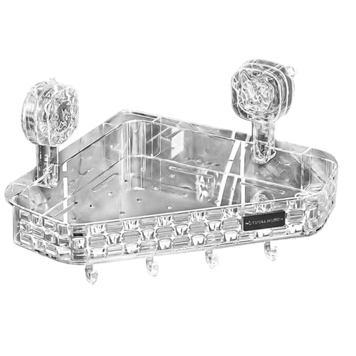 Panier de rangement étagère murale de douche sans perçage pratique - 8