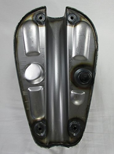Scalloped Sportster Chopper Bobber Custom Build Gas Tank With Mounting Kit - Steel - 2.3 Gallon Capacity - Motorcycle Cafe Racer Fuel Cell Petrol #TOP6