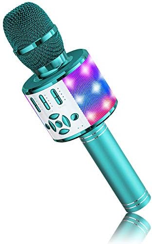 Microphone for Kids Wireless, Magic Sound Karaoke Wireless Microphone, 4 in 1 Bluetooth Karaoke Machine, Adult Car Karaoke Mic Singing Machine, for Party/Outdoor/Travel(Rose Gold)