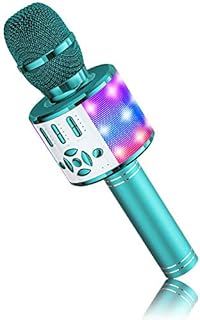 Microphone for Kids Wireless, Magic Sound Karaoke Wireless Microphone, 4 in 1 Bluetooth Karaoke Machine, Adult Car Karaoke Mic Singing Machine, for Party/Outdoor/Travel(Rose Gold)