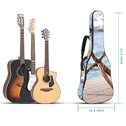 Hondank Housse imperméable pour guitare acoustique avec double bandoulière et poche Motif phare Bleu nautique… - Les Beatles, Paul McCartney, John Lennon, RIngo Starr, George Harrison Hondank Housse imperméable pour guitare acoustique avec double bandoulière et poche Motif phare Bleu nautique… – Image 5