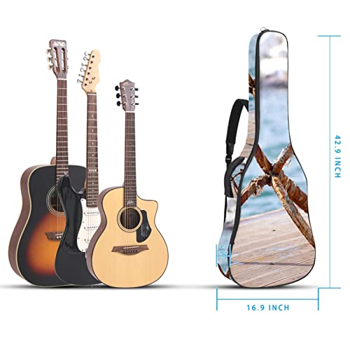 Hondank Housse imperméable pour guitare acoustique avec double bandoulière et poche Motif phare Bleu nautique… - Les Beatles, Paul McCartney, John Lennon, RIngo Starr, George Harrison Hondank Housse imperméable pour guitare acoustique avec double bandoulière et poche Motif phare Bleu nautique… – Image 6
