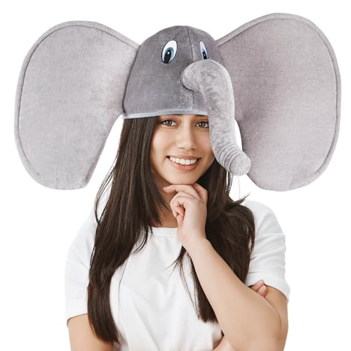 Funny Party Hats Elephant Hat - Elephant Trunk Hat - Animal Hats - Elephant Costume - Animal Costume hats - Thumbnail 6