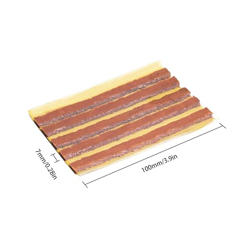 Image of TS-160C15 Tire Repair Plugs, 15 PCS 1 /4 inch x 4 inch Brown Tubeless Tire Seal Plugs Strips Tire Repair Strings for Car, Bike, UTV, ATV, Wheelbarrow