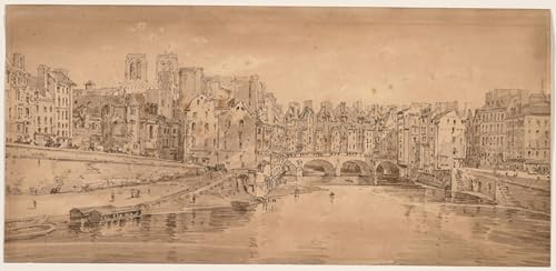 Tableau Vue du Pont St Michel Girtin art mural poster salon chambre 60x90cm