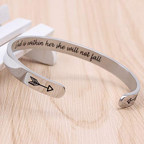 Btysun Bracelets for Women Mothers Day Bracelet Gifts from Daughter Inspirational Gifts for Women Graduation Gifts for Her Motivational Birthday Cuff Bangle Friendship Personalized Mantra Jewelry…
