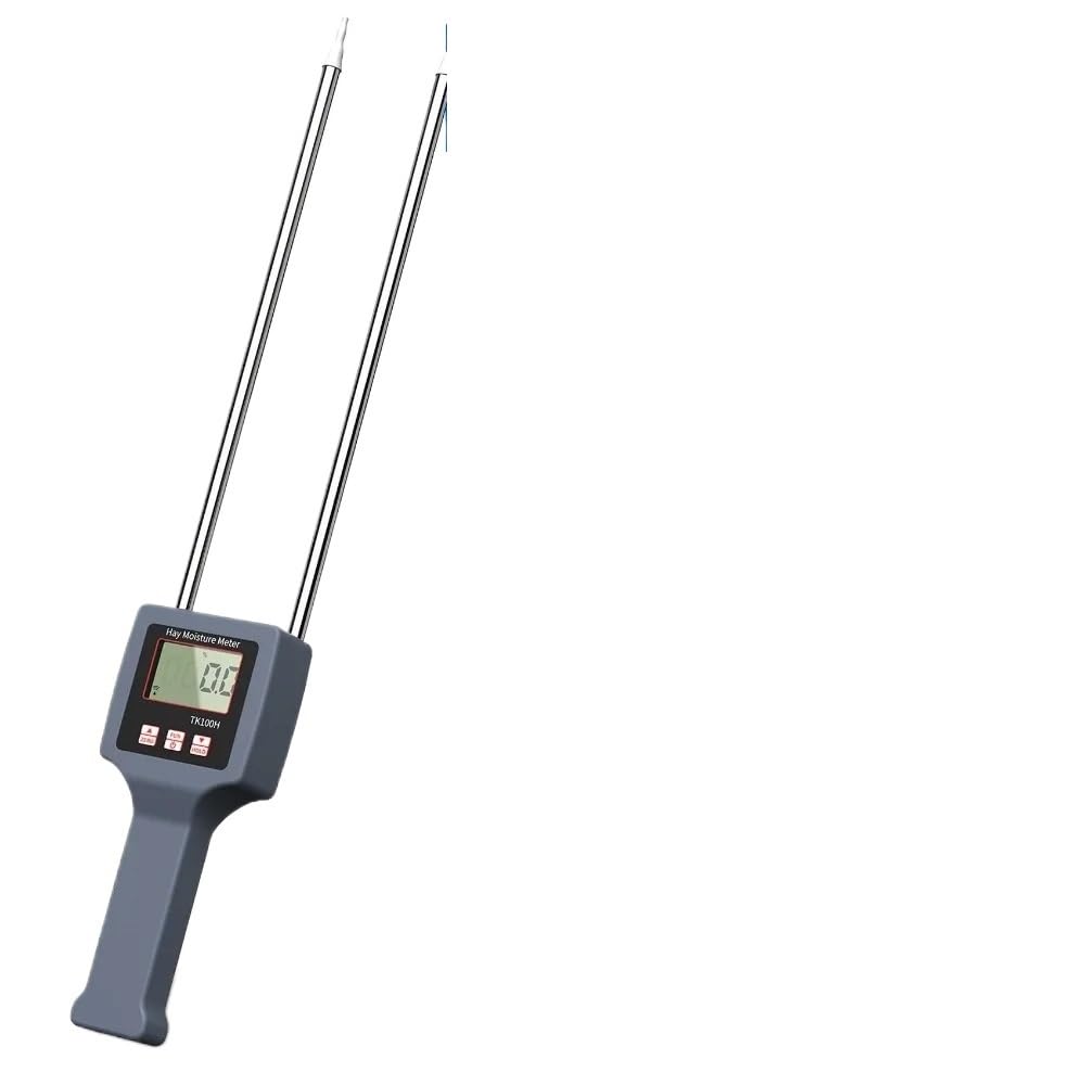 Cfwwsaq One Color Grain Moisture Meter, Hay Moisture Meter Tester - Portable Long Probe Type Digital Moisture Analyzer For Forage, Bale, And Agricultural Applications