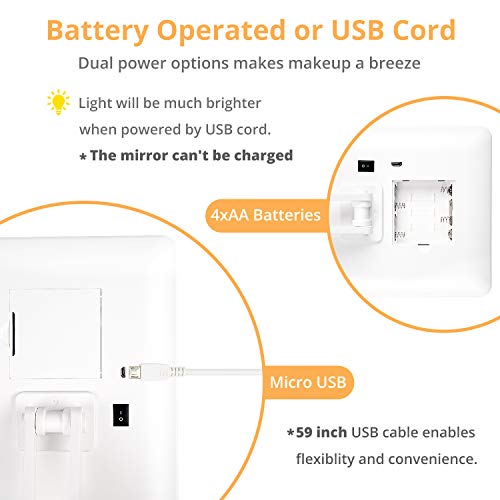 Espelho LED Touch Screen para Maquiagem