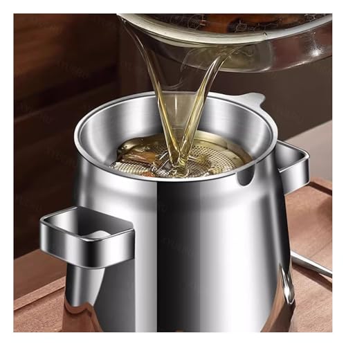 Olla de acero inoxidable con tamiz de alta resistencia para grasa de cocina 6