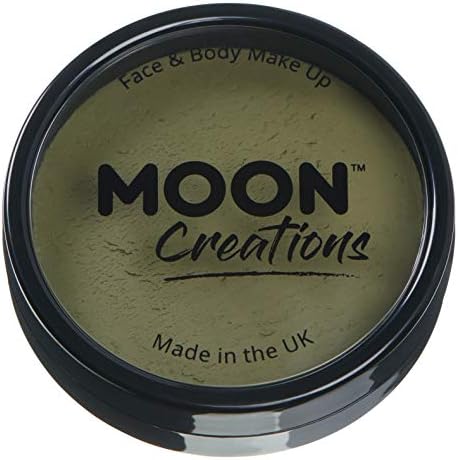 Moon Creations - Pro Face & Body Paint Cake Pots - Army Green