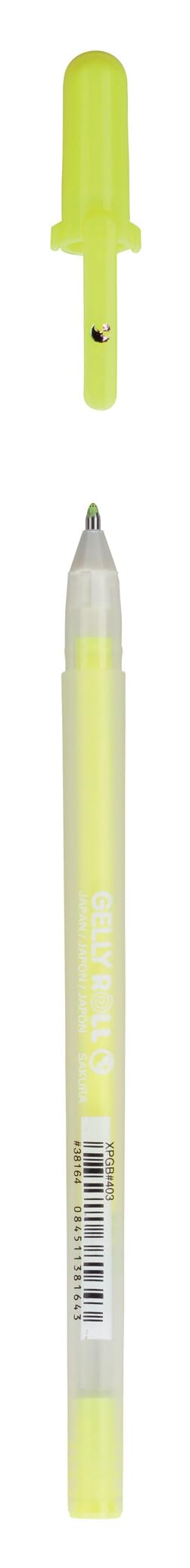 SAKURA Gelly Roll Moonlight 10 - Fluorescent Yellow Gel Pen - Medium Point 1.0 mm - Bright Ink for Drawing & Doodling