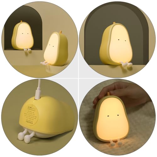 Lámpara de mesa de noche pequeña en forma de pera creativa miniatura 3