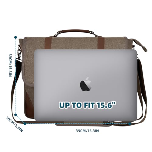 Bolso Mensajero de Lona Vintage para Laptop 15.6" miniatura 3
