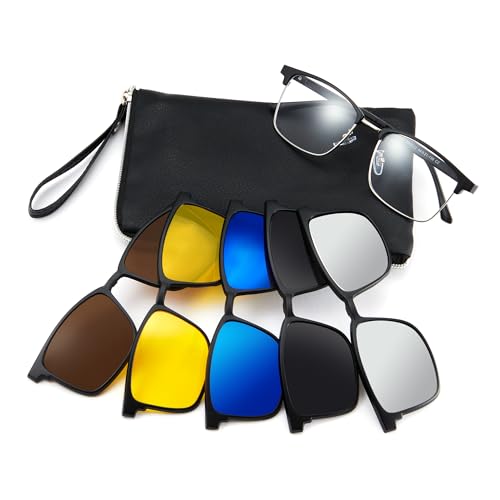 Cyxus Magnetic Clip-On Sunglasses Men Women Blue Light UV400 Blocking Glasses for Outdoor Night Driving