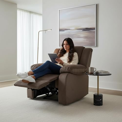 Reviews de Sillon Reclinable de Piel - 5 favoritos. 44 Bossa | Sillón Reclinable Individual Atlanta Café Reposet para Adultos, Súper Cómodo con Reposapiés Ajustable, Ideal para Descansar, Leer, Ver TV o Tomar Siestas en Sala,...