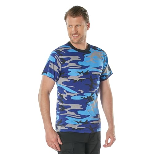 Image of Rothco Camo T-Shirt | Men's Short Sleeve Camouflage Crew Neck Base Layer Rugged Outdoor Hiking Workout Gym Tee Shirt