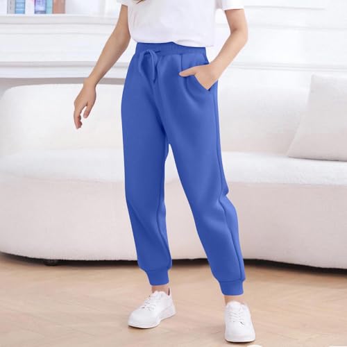 Sweatpants for Girls Fashion 2025 Baggy Athletic Joggers School Uniform Pants with Pockets Winter Warm Kids Clothes2